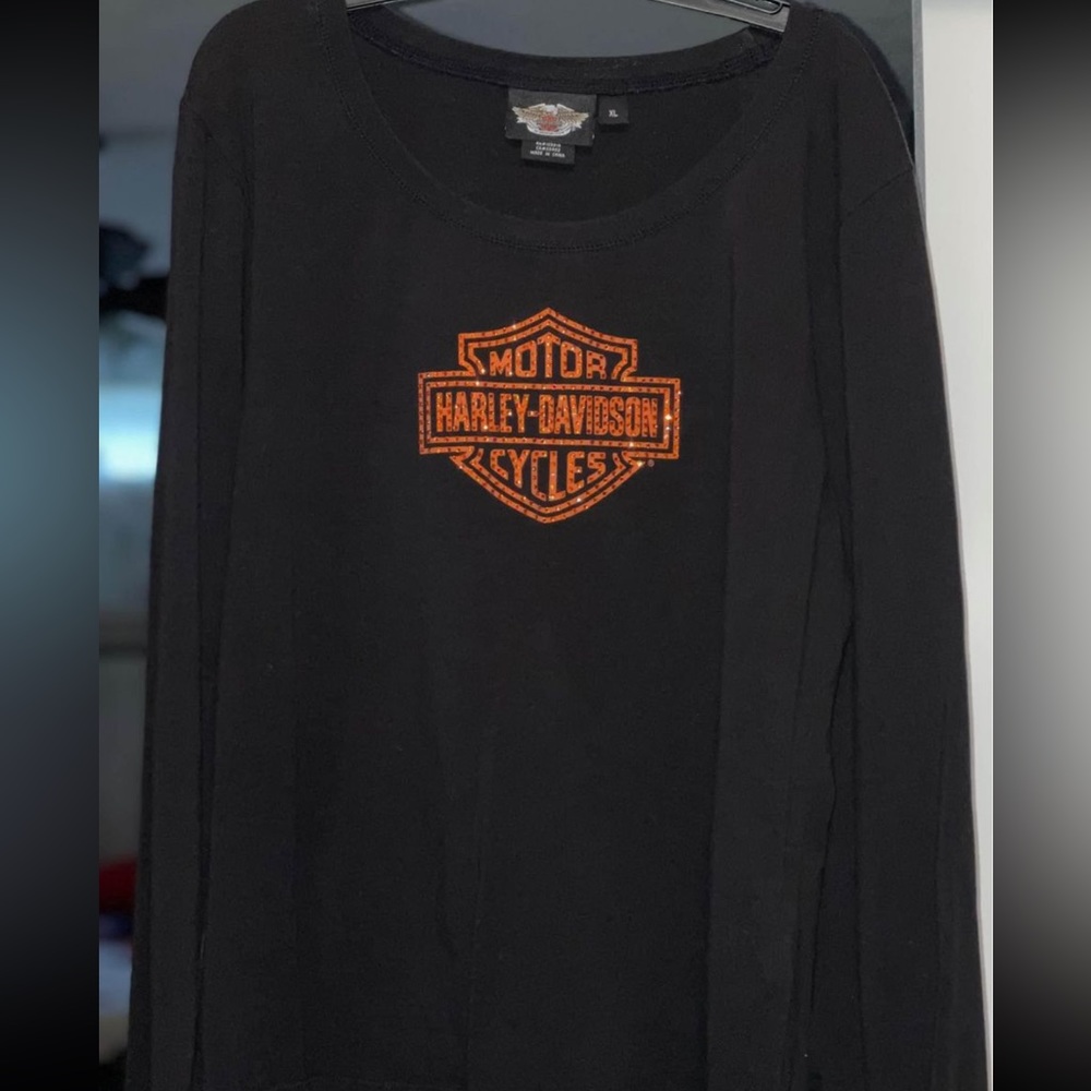 Xl longsleeve rhinestone Harley Davidson Shirt